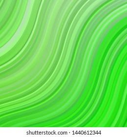 Light Green vector layout with curves. Bright sample with colorful bent lines, shapes. Template for cellphones.