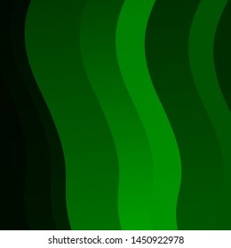 Light Green vector layout with curves. Abstract illustration with bandy gradient lines. Pattern for busines booklets, leaflets