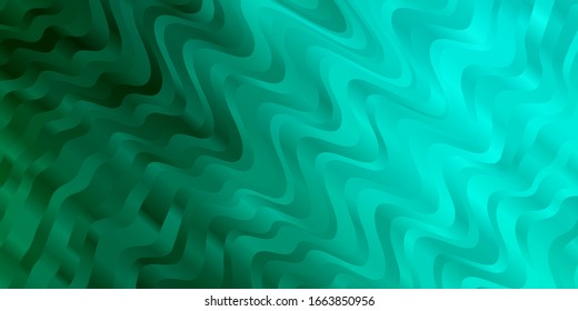 Light Green vector layout with curves. Gradient illustration in simple style with bows. Pattern for websites, landing pages.