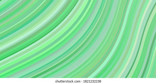 Light Green vector layout with curves. Gradient illustration in simple style with bows. Design for your business promotion.