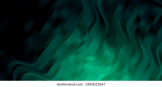 Light Green vector layout with curves. Colorful illustration with curved lines. Best design for your posters, banners.