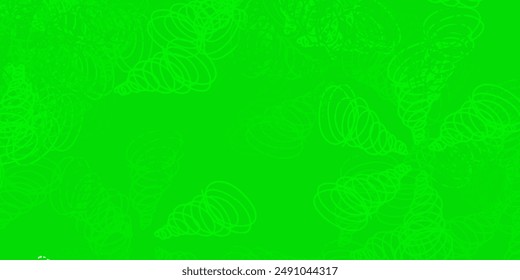 Light green vector layout with curves. Colorful abstract illustration with gradient curves. Best design for your ad, poster, banner.