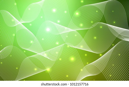 Light Green vector layout with festival confetti. Decorative shining illustration with ribbons on abstract template. New design for ad, poster, banner of your Party.
