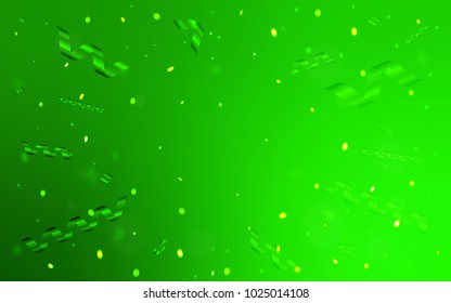 Light Green vector layout with festival confetti. Blurred decorative design in anniversary style with confetti. The pattern can be used for carnival, festival leaflets.