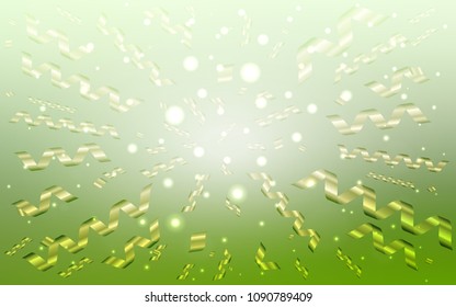 Light Green vector layout with festival confetti. Blurred decorative design in anniversary style with confetti. New design for ad, poster, banner of your Party.
