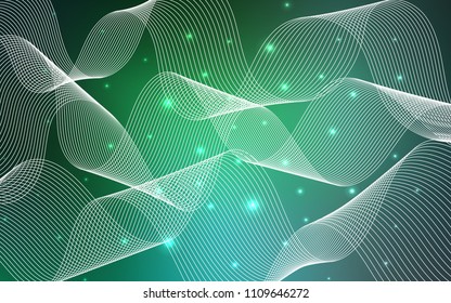 Light Green vector layout with festival confetti. Beautiful colored illustration with ribbon in celebration style. The pattern can be used for birthday gifts, congratulations.