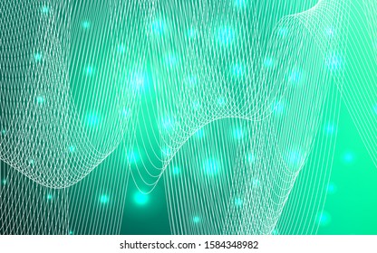 Light Green vector layout with festival confetti. Modern geometrical abstract illustration with carnival ribbons. The pattern can be used for new year ad, booklets.