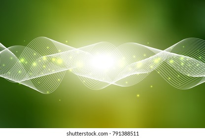 Light Green vector layout with festival confetti. Confetti on blurred abstract background with colorful gradient. The pattern can be used for new year ad, booklets.