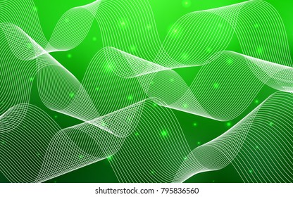 Light Green vector layout with festival confetti. Glitter abstract illustration with colorful confetti, ribbons. The pattern can be used for new year ad, booklets.