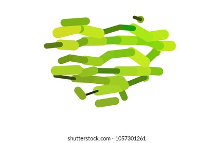 Light Green vector layout with flat lines. Capsules on blurred abstract background with gradient. The pattern can be used for websites.