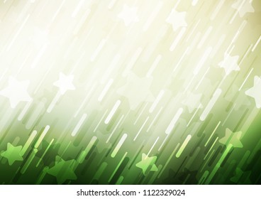 Light Green vector layout with flat lines. Lines on blurred abstract background with gradient. Best design for your ad, poster, banner.