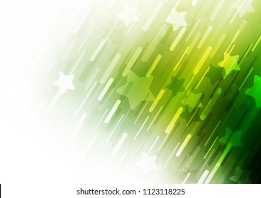 Light Green vector layout with flat lines. Decorative shining illustration with lines on abstract template. The pattern can be used for websites.