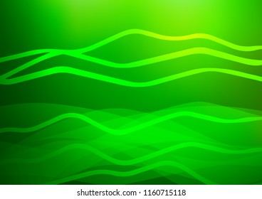 Light Green vector layout with flat lines. Shining colored illustration with narrow lines. The pattern can be used as ads, poster, banner for commercial.