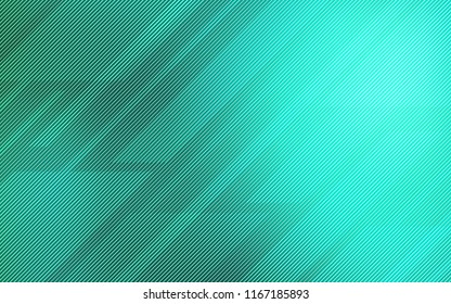 Light Green vector layout with flat lines. Decorative shining illustration with lines on abstract template. Pattern for ads, posters, banners.