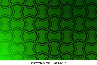 Light Green vector layout with flat lines. Decorative shining illustration with lines on abstract template. The pattern for ad, booklets, leaflets.
