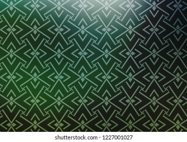 Light Green vector layout with flat lines. Lines on blurred abstract background with gradient. Pattern for ads, posters, banners.