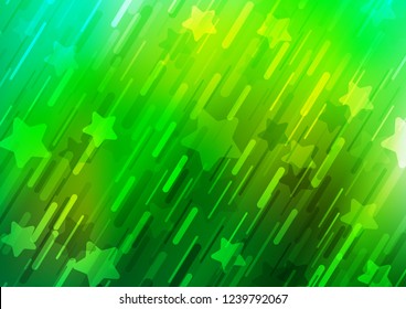 Light Green vector layout with flat lines. Lines on blurred abstract background with gradient. The template can be used as a background.