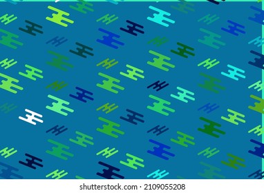 Light Green vector layout with flat lines. Blurred decorative design in simple style with lines. Pattern for websites, landing pages.