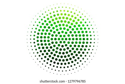 Light Green vector layout with hexagonal shapes. Illustration of colored hexagons on white surface. New template for your brand book.