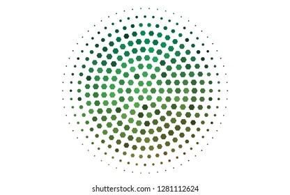 Light Green vector layout with hexagonal shapes. Abstract illustration with colorful hexagons. Pattern can be used for landing pages.