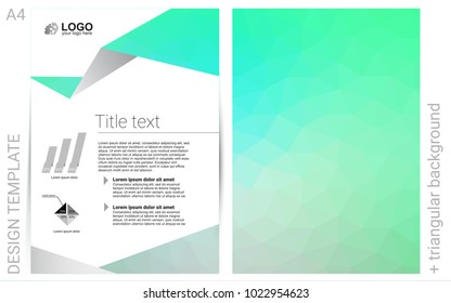 Light Green vector  layout for Leaflets. Glitter abstract design concept with text box. Beautiful design for cover of notepads.