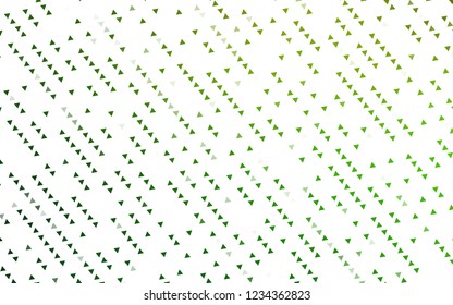Light Green vector layout with lines, triangles. Beautiful illustration with triangles in nature style. Pattern for busines ad, booklets, leaflets