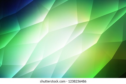 Light Green vector layout with lines, triangles. Modern abstract illustration with colorful triangles. The template can be used as a background.
