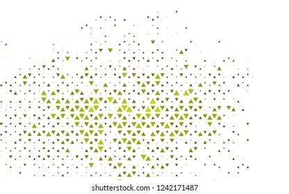 Light Green vector layout with lines, triangles. Glitter abstract illustration with triangular shapes. Template for wallpapers.