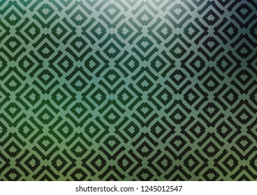 Light Green vector layout with lines, rectangle. Colorful lines, squares on abstract background with gradient. Pattern for ads, posters, banners.