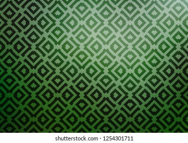 Light Green vector layout with lines, rectangle. Colorful decorative design in simple style with lines, rhombuses. Pattern for ads, posters, banners.
