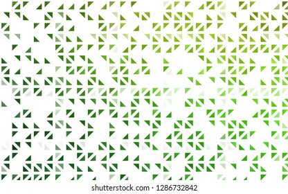 Light Green vector layout with lines, triangles. Glitter abstract illustration with triangular shapes. Pattern for commercials.
