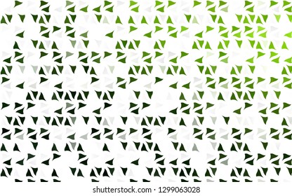 Light Green vector layout with lines, triangles. Triangles on abstract background with colorful gradient. Pattern can be used for websites.