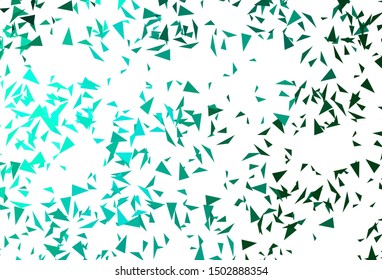 Light Green vector layout with lines, triangles. Abstract gradient illustration with triangles. Pattern for websites.