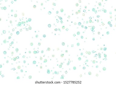 Light Green vector layout with restaurant food. Glitter abstract sketch with gourmet food. Pattern for ad, booklets, leaflets of restaurants.