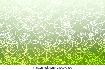 Light Green vector layout with restaurant food. Illustration with set of fresh food in doodle style. Pattern for menu of cafes, bars, restaurants.