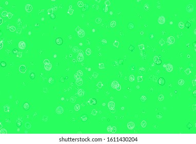 Light Green vector layout with restaurant food. Decorative illustration with food on abstract template. Template for meal cooking in kitchen.