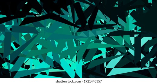 Light green vector layout with triangle forms. Magnificent abstract illustration with triangular shapes , forms. Design for your wallpapers.