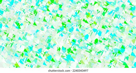 Diseño vectorial verde claro con formas triangulares. Ilustración de material web con triángulos abstractos coloridos. Patrón de fondo de pantalla.