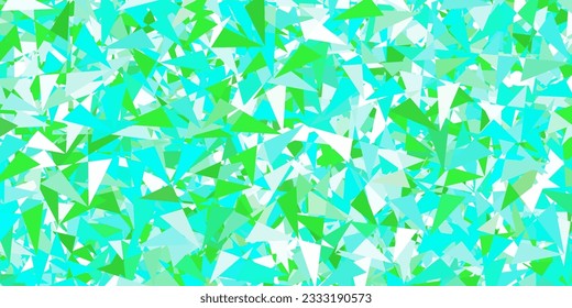 Light green vector layout with triangle forms. Outstanding abstract illustration with range of colorful triangles. Template for commercials.