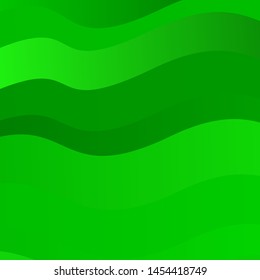 Light Green vector layout with wry lines. Colorful illustration, which consists of curves. Pattern for booklets, leaflets.