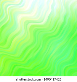 Light Green vector layout with wry lines. Colorful illustration in abstract style with bent lines. Pattern for commercials, ads.