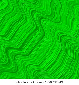 Light Green vector layout with wry lines. Colorful illustration, which consists of curves. Best design for your posters, banners.
