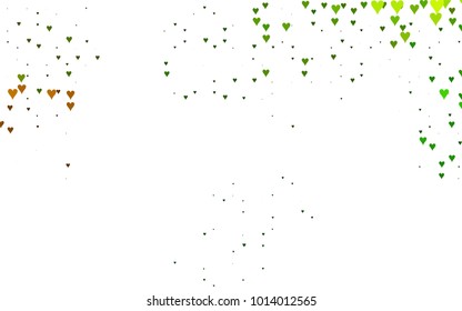 Light Green vector lovely background with hearts. Valentines greeting card with cute hearts. Abstract pattern for your design, website, ad.
