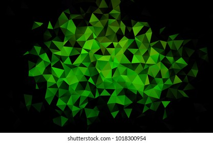 Light Green vector low poly template. Brand-new colored illustration in blurry style with gradient. The polygonal design can be used for your web site.