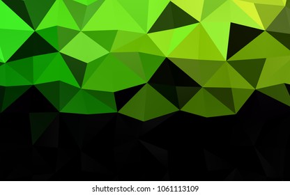 Light Green vector low poly background. Creative geometric illustration in Origami style with gradient. The textured pattern can be used for background.
