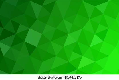 Light Green vector low poly cover. Modern geometrical abstract illustration with gradient. A completely new template for your business design.