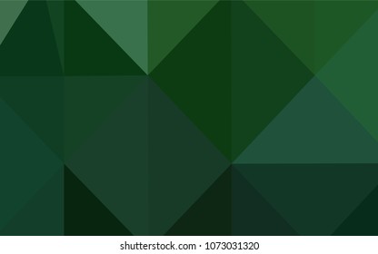 Light Green vector low poly texture. Geometric illustration in Origami style with gradient.  The best triangular design for your business.