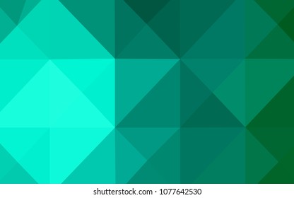 Light Green vector low poly cover. Shining colored illustration in a new style. A completely new design for your business.