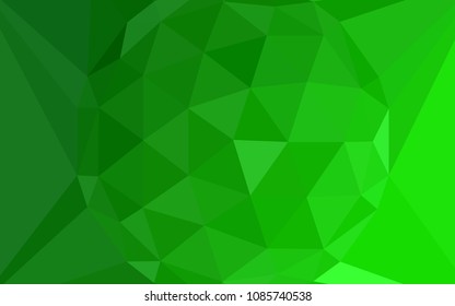 Light Green vector low poly layout with a diamond. Colorful illustration in a polygonal style. A completely new design for your leaflet.