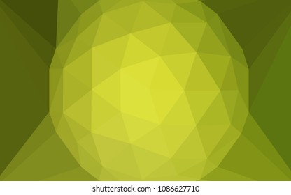 Light Green vector low poly cover with a diamond. Colorful illustration with gradient. Brand new style for your business design.